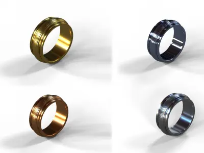 High-Quality 3D Ring Model Pack 14 Low-poly 3D model