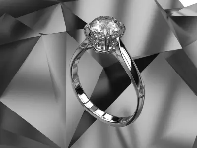 solitaire ring  Free 3D print model