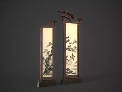 Chinese Banners 3D model