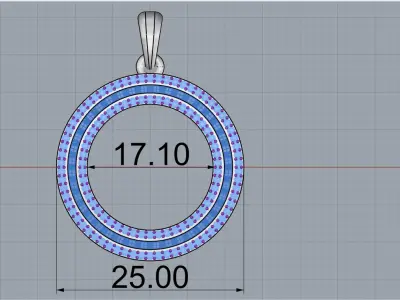 Round channel set pendant model 677 3D print model