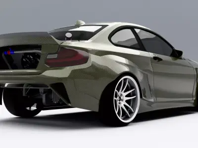 BMW F22 Low-poly 3D model