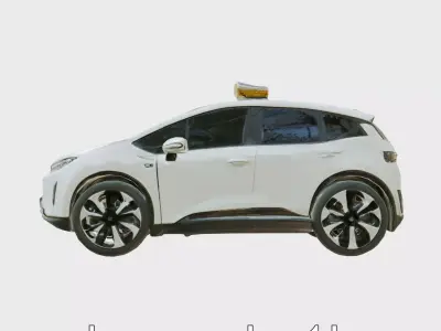 Futuristic Flying Taxi Concept Car Model Low-poly 3D model