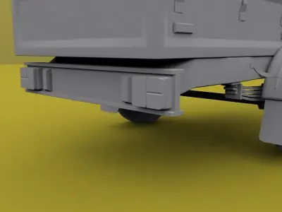 Car Trailer Low-poly 3D model by DJakoo