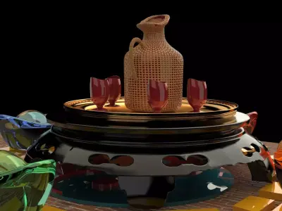 Chinese gold Ingot  3D model