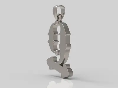 Decorative Letter Ch 3D print model