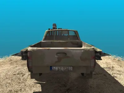 Offroad Battle Car 02 Low-poly 3D model