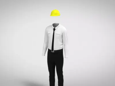 Engineer Uniform Low-poly 3D model