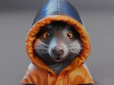 raccoon bust 3D model