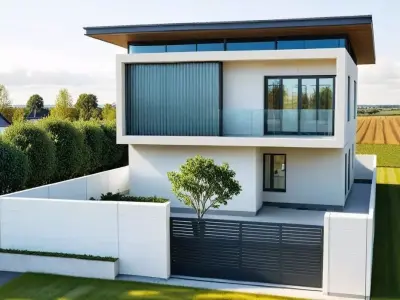 Modern Minimalist House  SketchUp 3D Model Low-poly 3D model