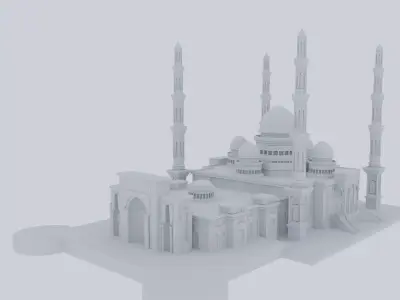 Hazrat Sultan Mosque 3D model