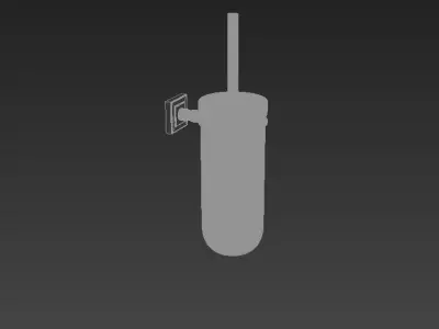 Violet Toilet Brush Glass 3D model