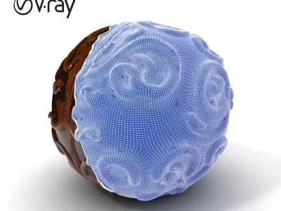 Ornate Sphere Model Pack with Decorative Swirls Low-poly 3D model