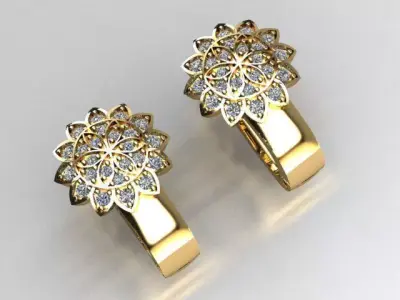 earrings jewelry 3D print model