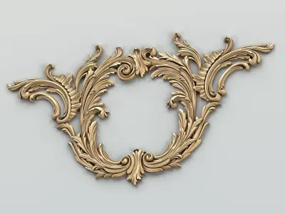 Carved decor central 010 3D model