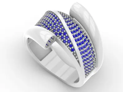 Jewelry Diamond Ring Model RG40 Free 3D print model
