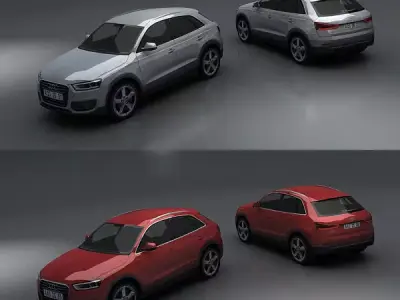 Audi Q3 Low-poly 3D model