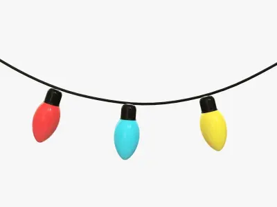 Christmas lights bulb gerlands  3D model