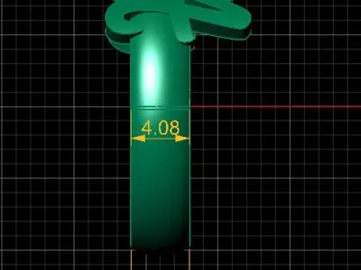 ALPHABET A AND A DIAMOND RING 3D PRINTABLE MODEL 3D print model