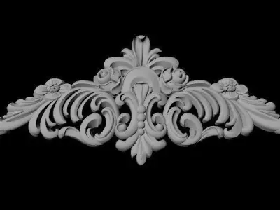 Central decor ornament for furniture 3D model 587