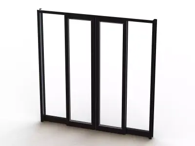 Aluminium Double Sliding Doors 3D model