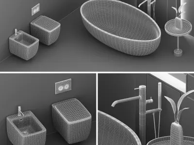 Furniture bathroom 3D model