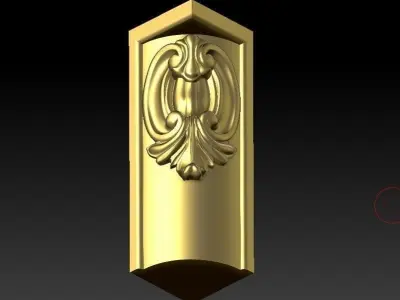 pattern CNC gold-plated sculpted wooden frame pattern 3D model  3D model