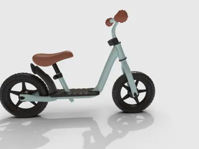 Cycle person balance bike Low-poly 3D model