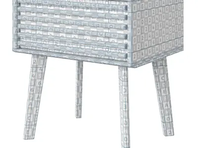 America Luxury Nightstand 3D model