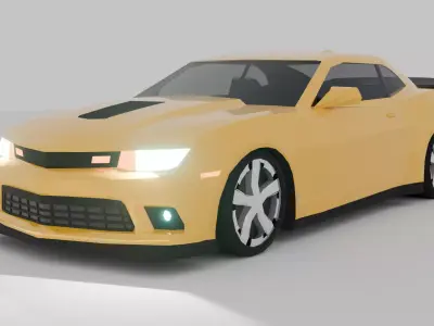 Low Poly Chevrolet Camaro 2014 Low-poly 3D model
