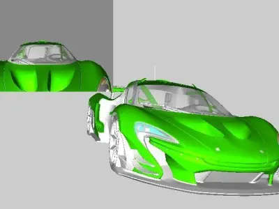 McLaren P1 gt  Low-poly 3D model