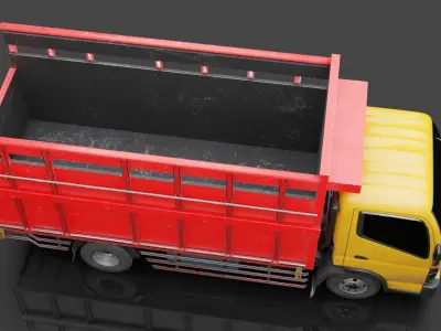 Truck Mitsubishi fuso Canter Low-poly 3D model
