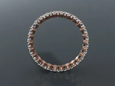 eternity ring jewelry diamond 3D print model