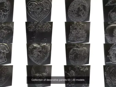 Collection of decorative panels 03