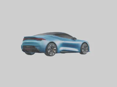 Electric Performance Coupe model Low-poly 3D model
