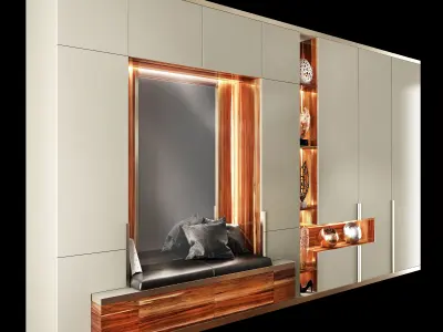 Wardrobe hallway composition set 02 3D model