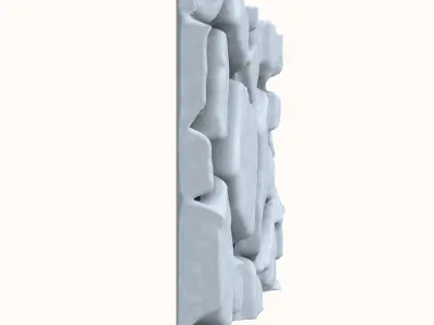 Massive Sandstone Wall Asset 3D model