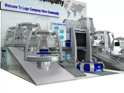 Booth Exhibition Stand a502b 3D model