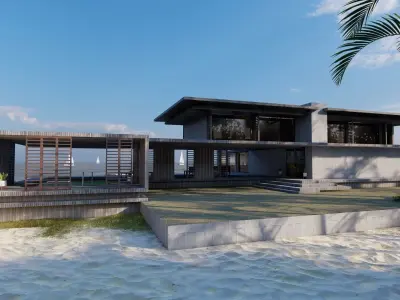 Casa Scene-villa-modern house 3D model