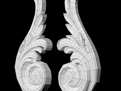 molding decor Low-poly 3D model