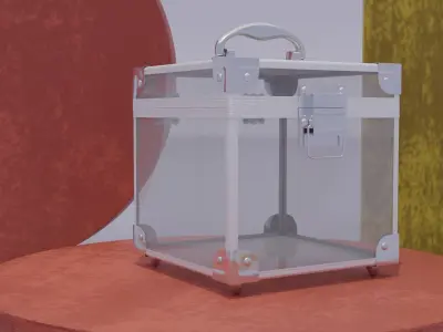 Cosmetic storage box Low-poly 3D model