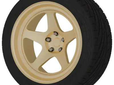 Kansei KNP Aftermarket Wheel Low-poly 3D model