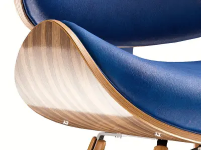 Corvus Madonna Mid-century Teal Accent Chair 3D model