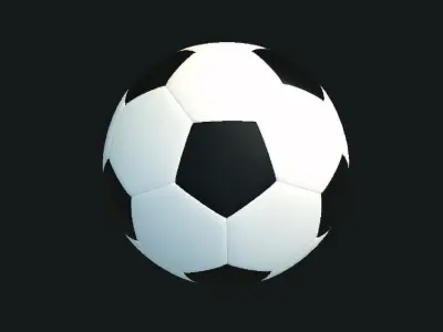 Cartoon Soccer Ball 3D model