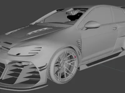 VW Golf Hycade 3D Model HQ Detail 3D model