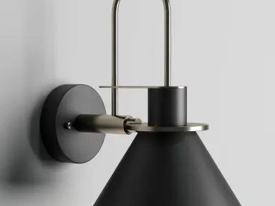 Nordic Metal Sconce wall light Low-poly 3D model