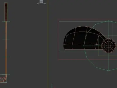 SPORT---GOLF---Club golf club Low-poly 3D model