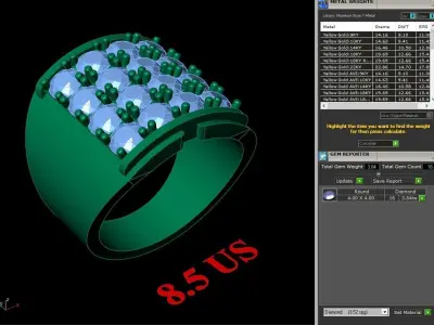 Luxury Men Rings Designs 5MR044 3D print model