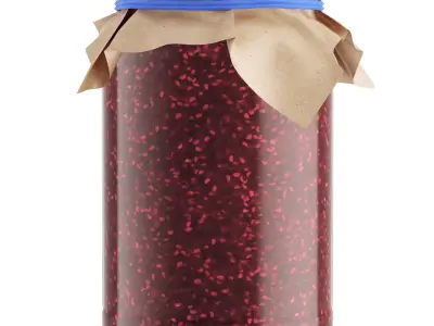 JAR OF RASPBERRY JAM 3D model