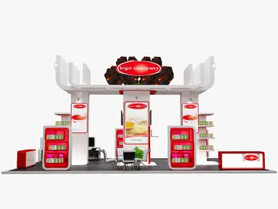 Booth Exhibition Stand a489b 3D model
