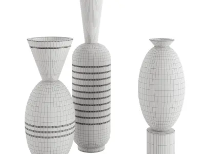 Set ceramic vases 3D model